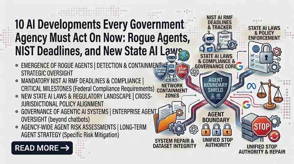 10 AI Developments Every Government Agency Must Act On Now - Rogue Agents NIST Deadlines and New State AI Laws