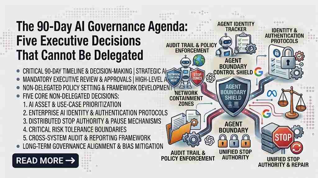 The 90-Day AI Governance Agenda: Five Executive Decisions That Cannot Be Delegated