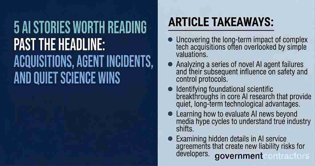 5 AI Stories Worth Reading Past the Headline - Acquisitions Agent Incidents and Quiet Science Wins