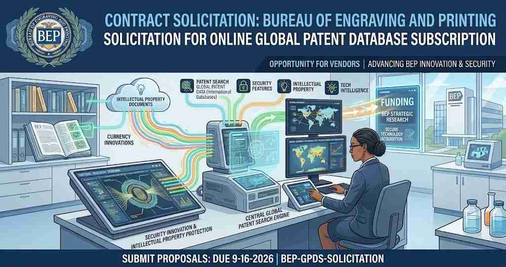 Bureau Of Engraving And Printing Solicitation for Online Global Patent Database Subscription