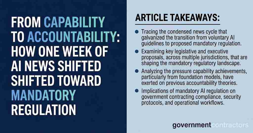 From Capability to Accountability: How One Week of AI News Shifted Toward Mandatory Regulation