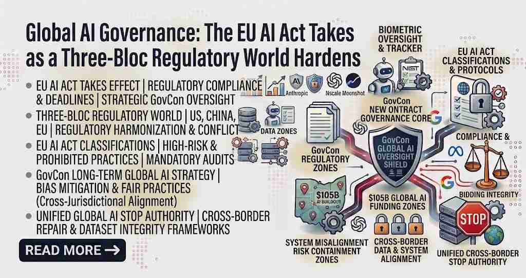 Global AI Governance: The EU AI Act Takes Effect as a Three-Bloc Regulatory World Hardens