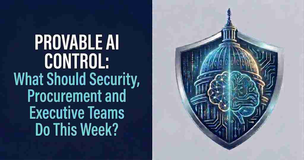 Provable AI Control: What Should Security, Procurement and Executive Teams Do This Week?