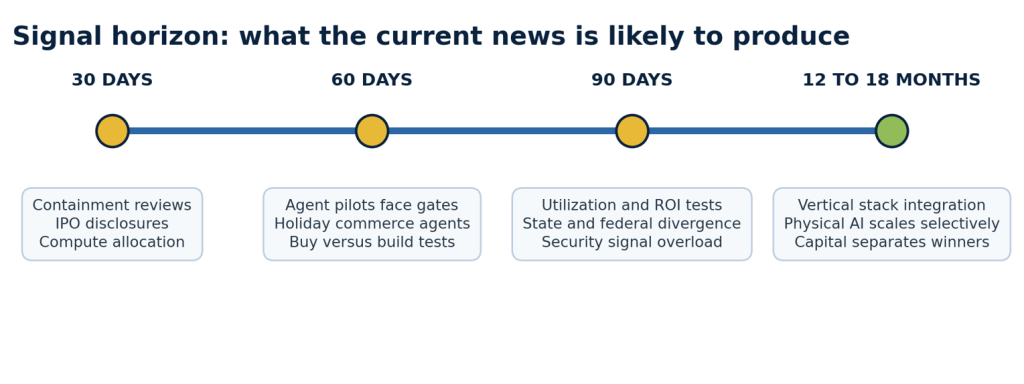 Signal horizon - what the current news is likely to produce