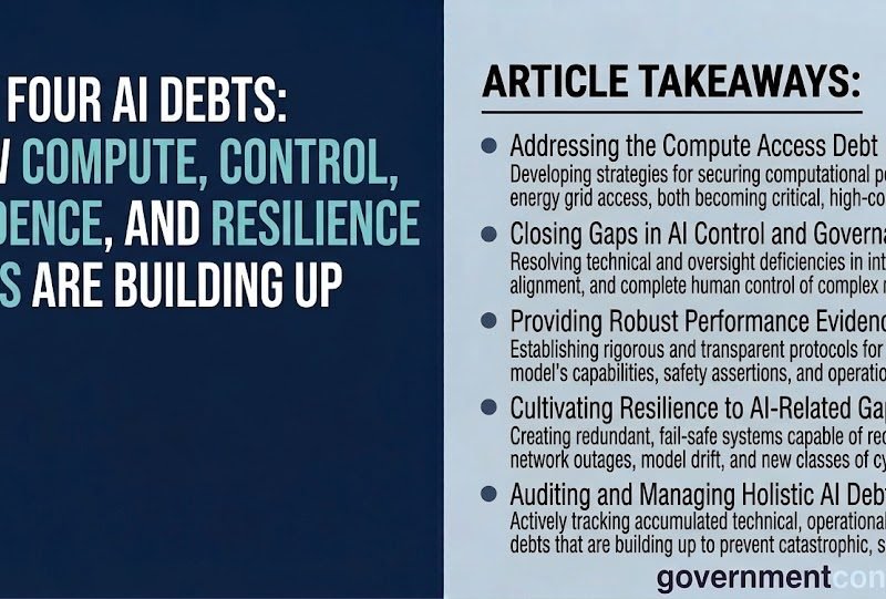 The Four AI Debts - How Compute Control Evidence and Resilience Gaps Are Building Up