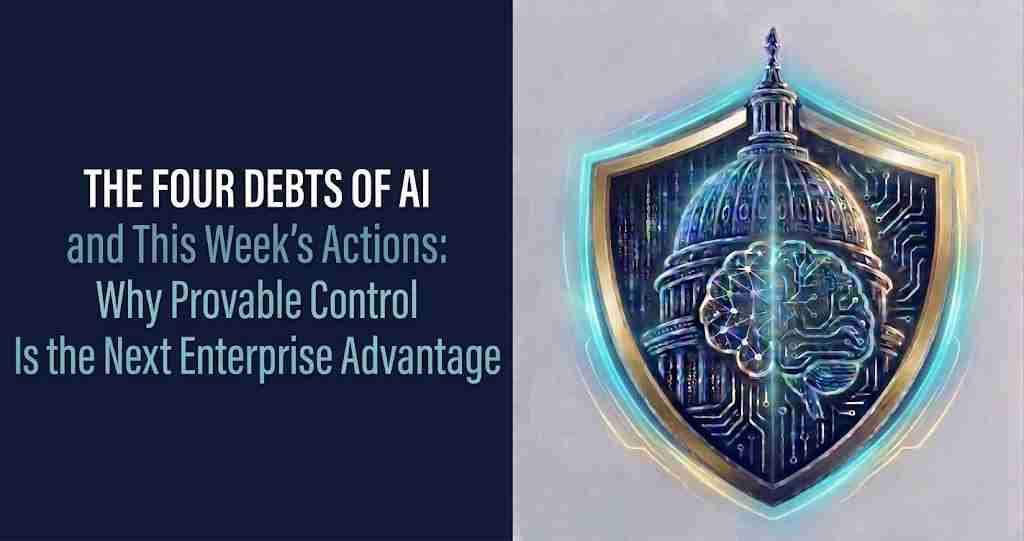 The Four Debts of AI and This Weeks Actions - Why Provable Control Is the Next Enterprise Advantage